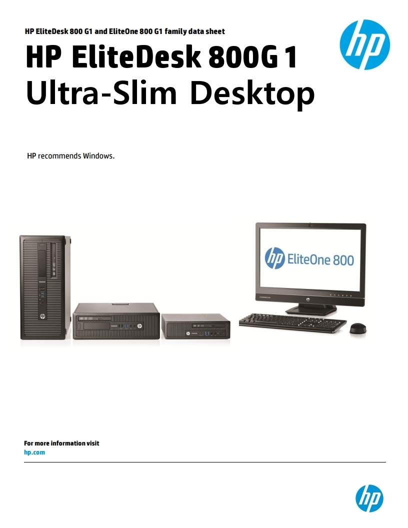 HP elitedesk 800G1 USDP (Ultra-Slim desktop PC) HP elitedesk 800G1 USDP (Ultra-Slim desktop PC)